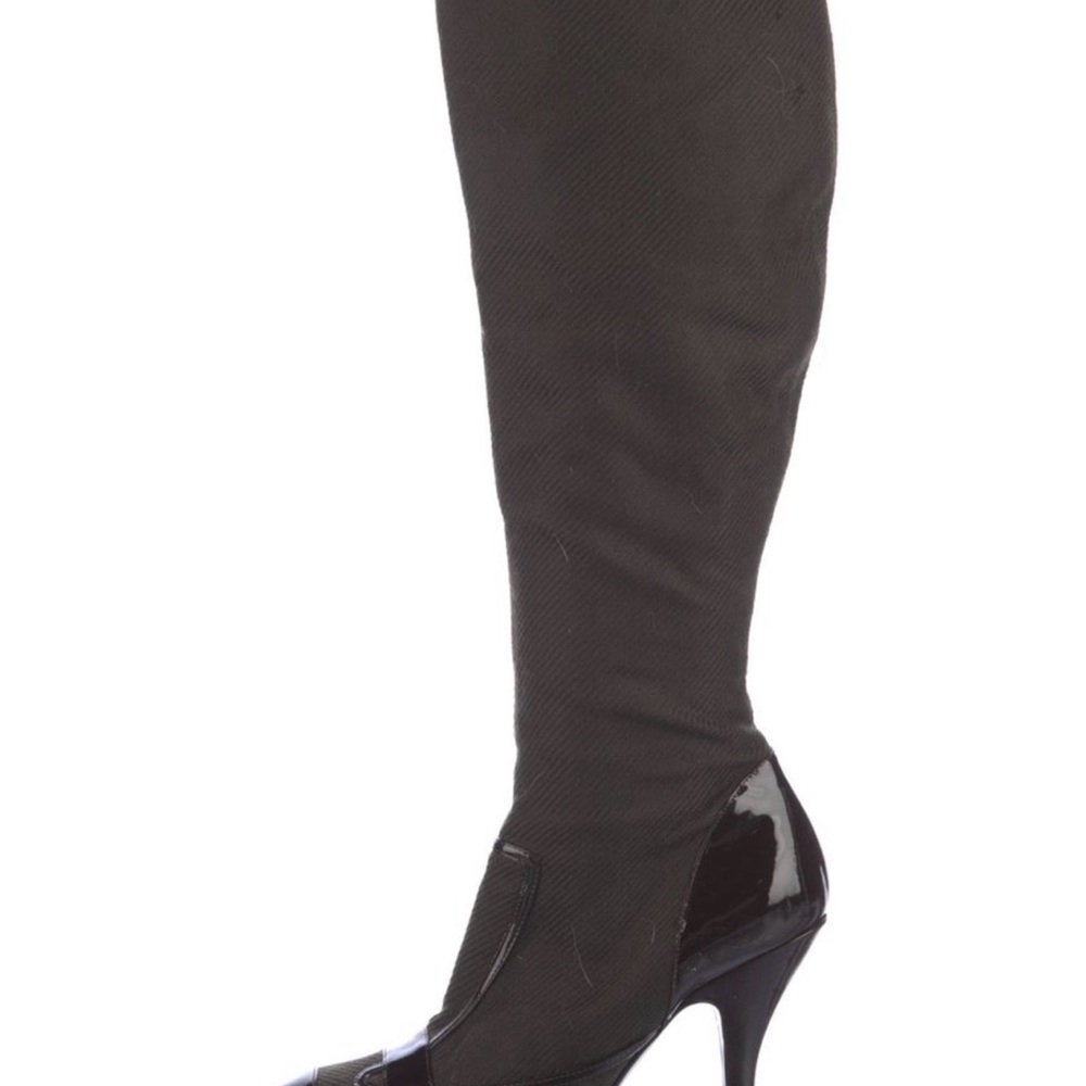 Giorgio Armani Black Over the Knee Boots